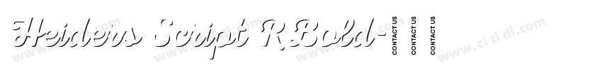 Heiders Script RBold字体转换